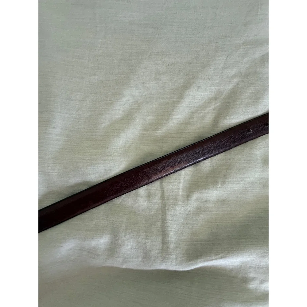 Vintage Coach 3701 Brown Leather Belt Size 44 Brass Buckle Made England